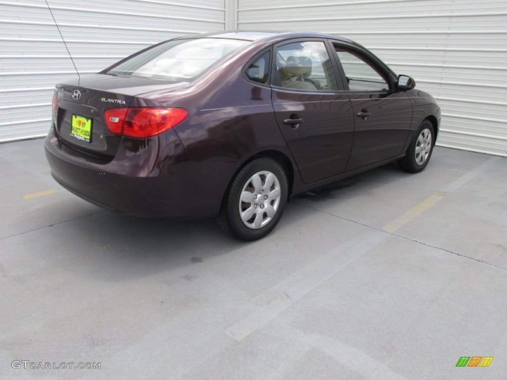 2007 Elantra GLS Sedan - Purple Rain / Beige photo #9
