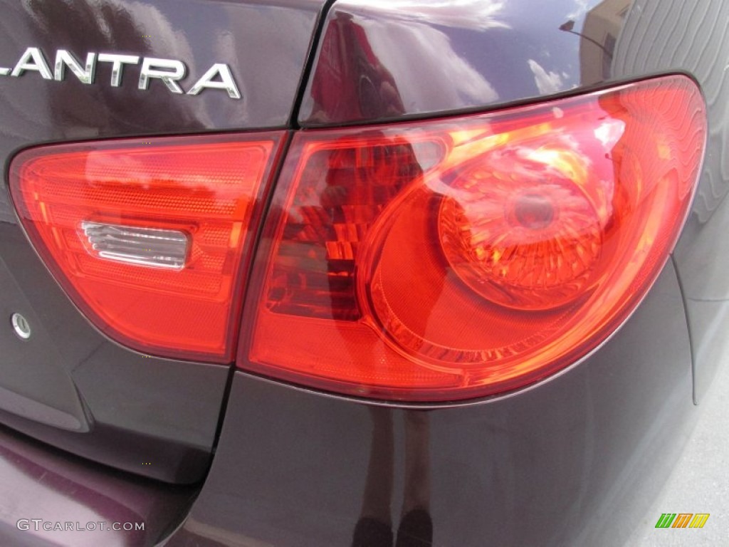 2007 Elantra GLS Sedan - Purple Rain / Beige photo #11