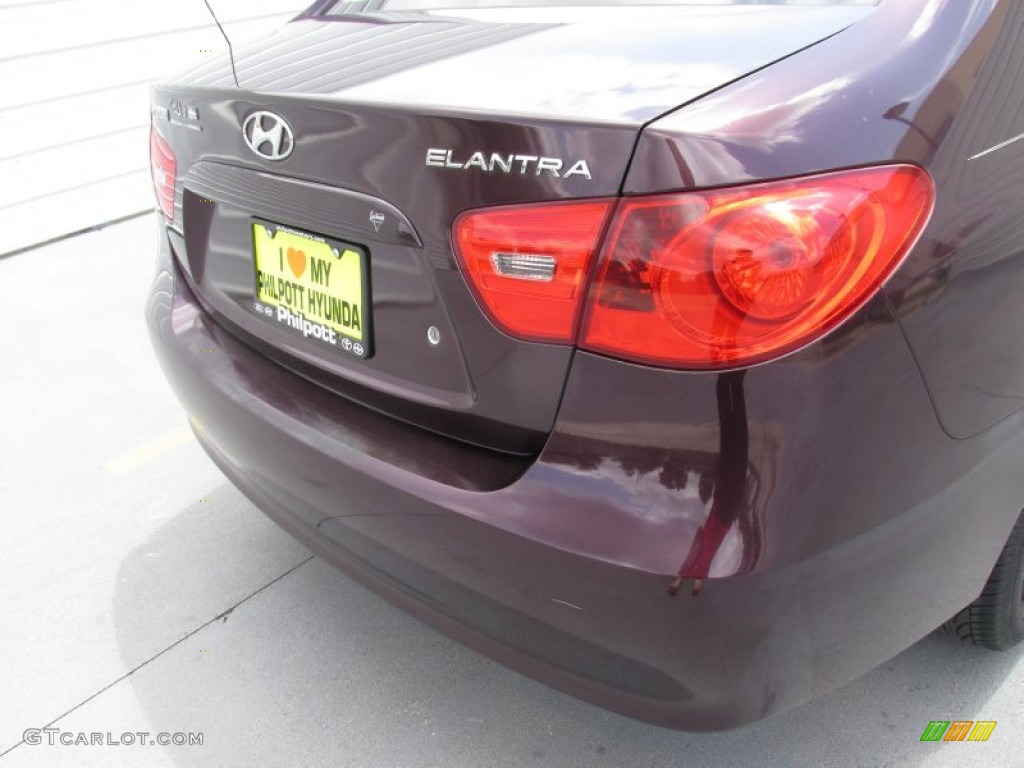 2007 Elantra GLS Sedan - Purple Rain / Beige photo #12