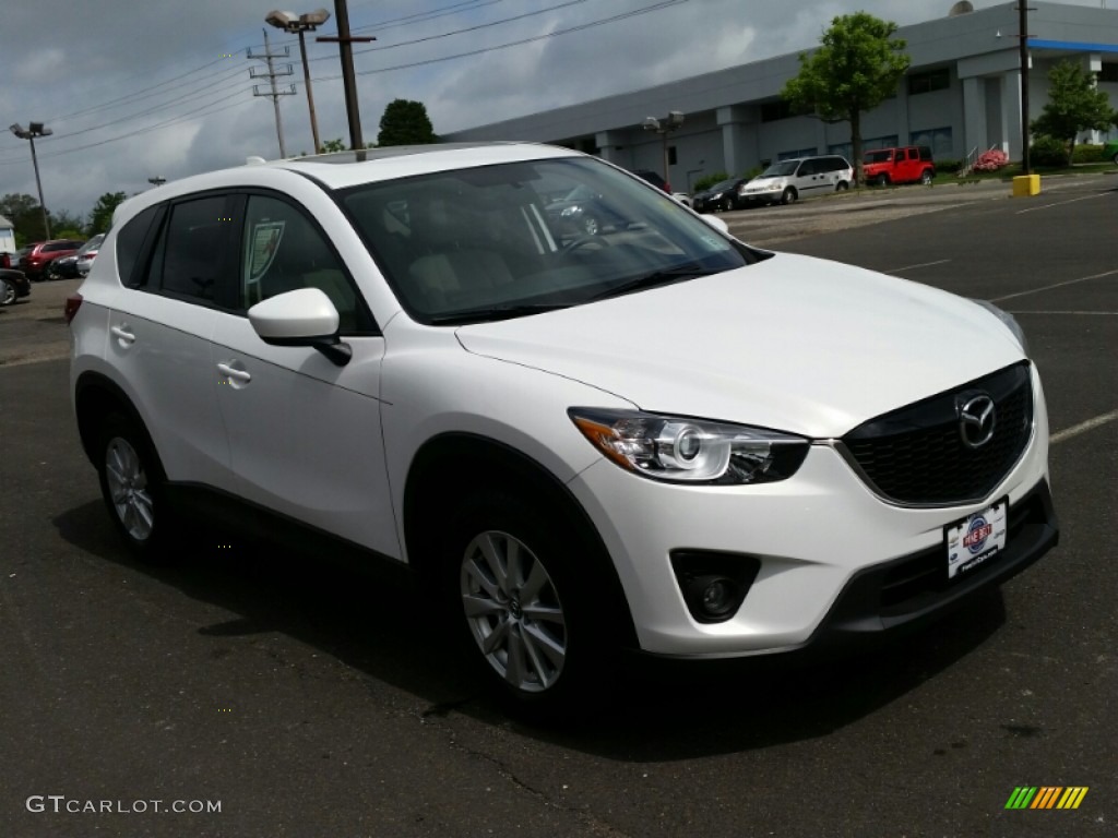 2013 CX-5 Touring AWD - Crystal White Pearl Mica / Sand photo #3