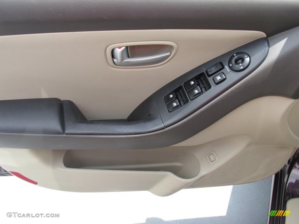 2007 Elantra GLS Sedan - Purple Rain / Beige photo #30