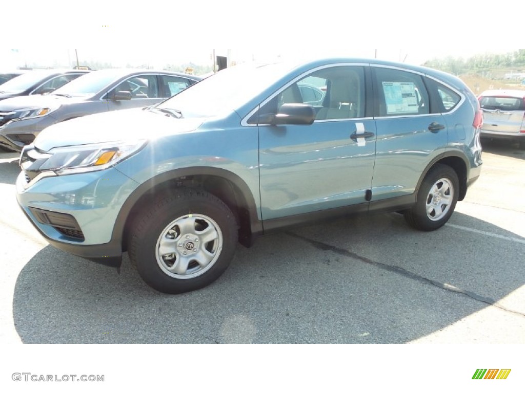 2015 CR-V LX AWD - Mountain Air Metallic / Beige photo #4