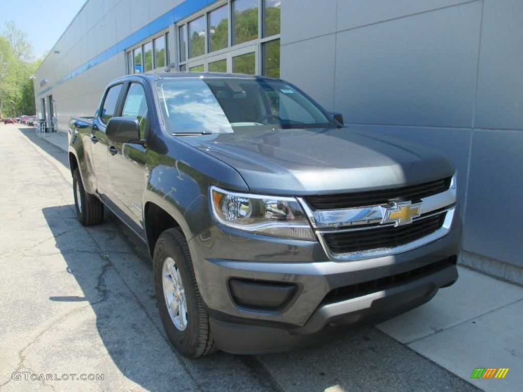 2015 Colorado WT Crew Cab 4WD - Cyber Gray Metallic / Jet Black/Dark Ash photo #11