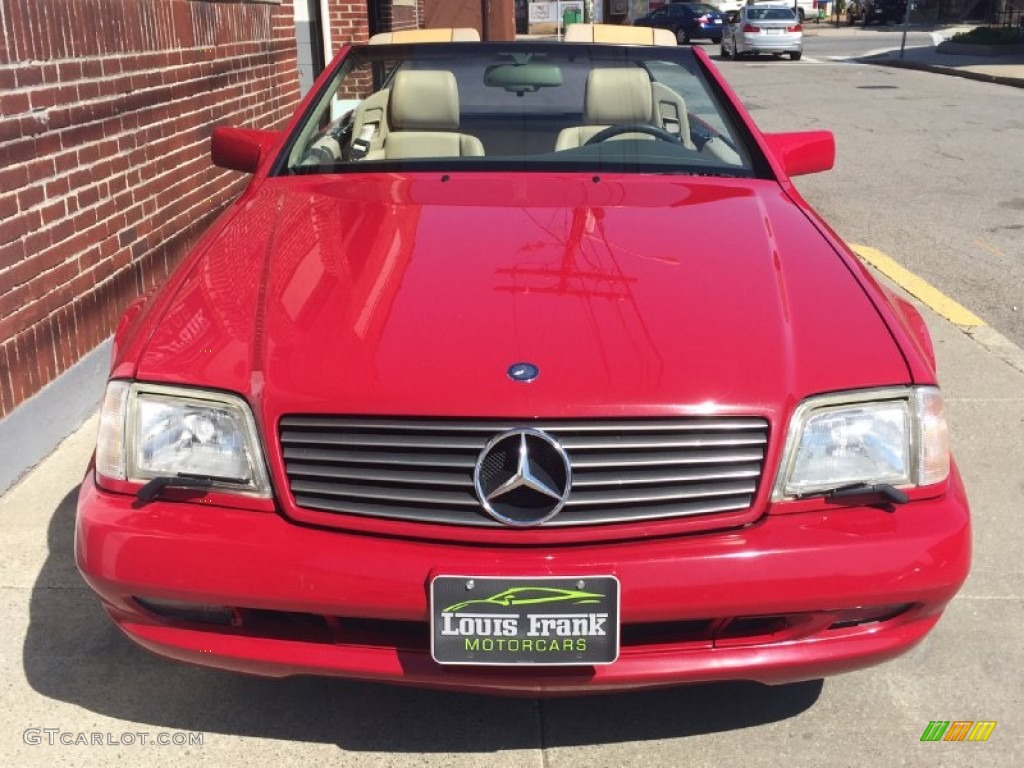 1996 SL 500 Roadster - Imperial Red / Parchment photo #7
