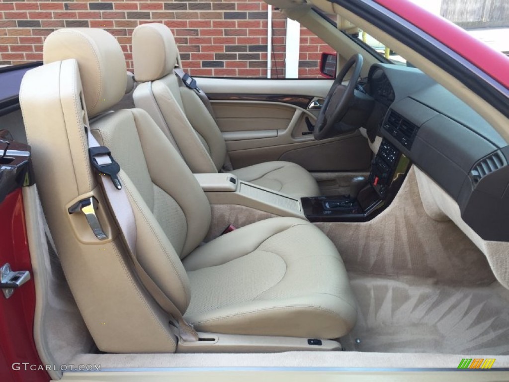 Parchment Interior 1996 Mercedes-Benz SL 500 Roadster Photo #103856903