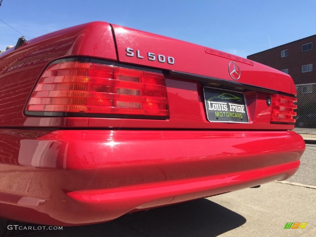 1996 SL 500 Roadster - Imperial Red / Parchment photo #33
