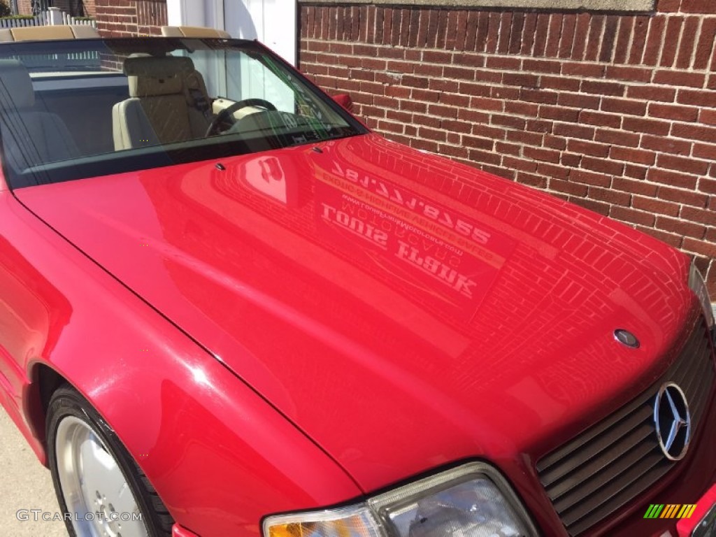 1996 SL 500 Roadster - Imperial Red / Parchment photo #35