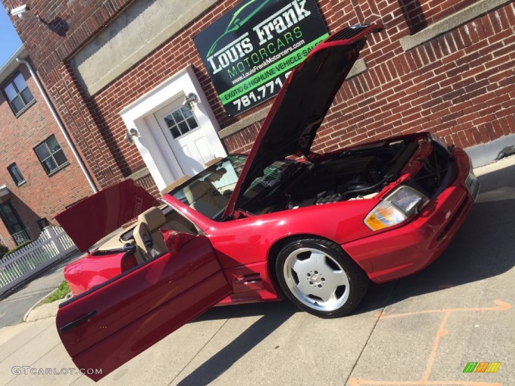 1996 SL 500 Roadster - Imperial Red / Parchment photo #41
