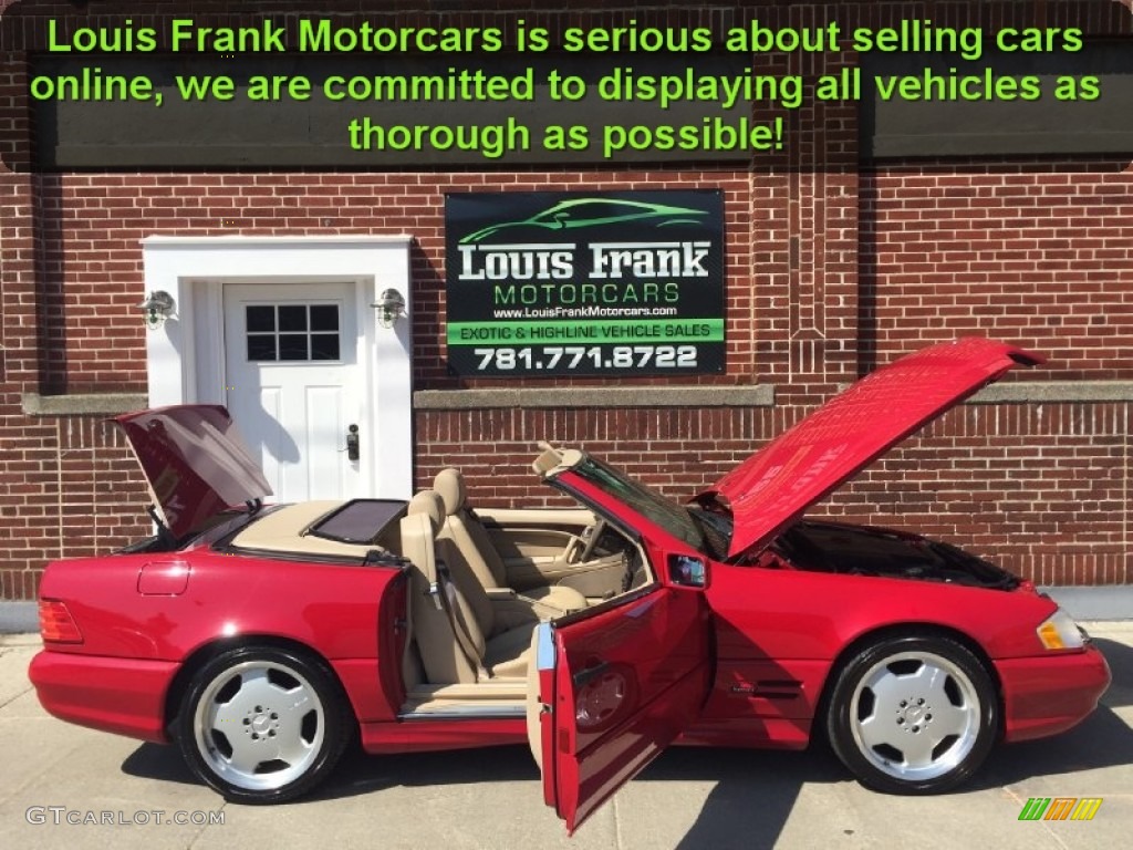 1996 SL 500 Roadster - Imperial Red / Parchment photo #43