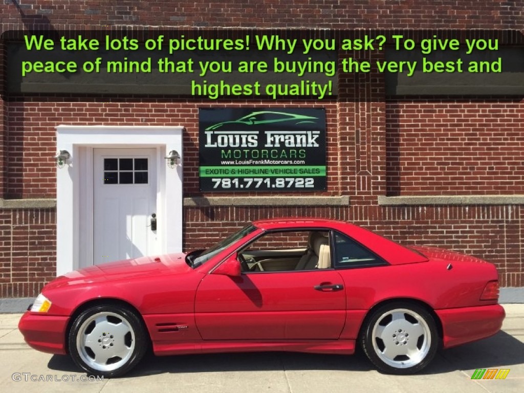 1996 SL 500 Roadster - Imperial Red / Parchment photo #84