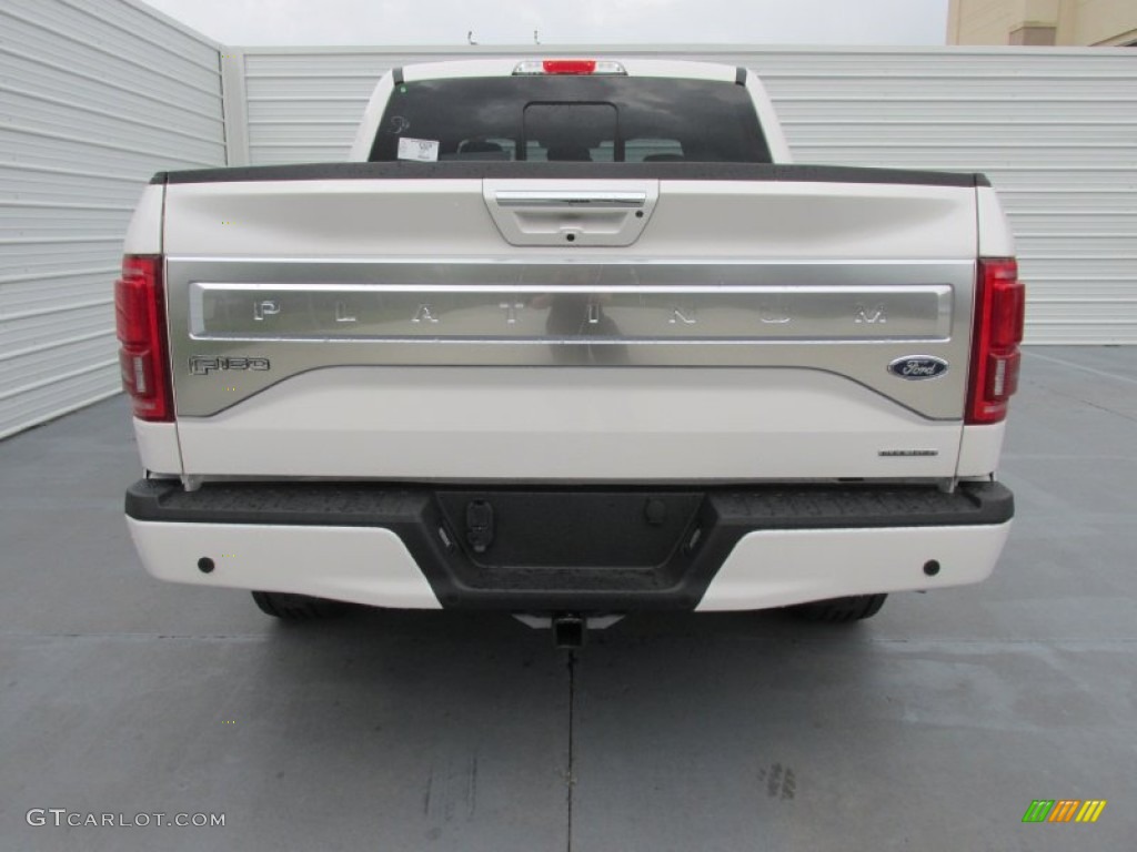 2015 F150 Platinum SuperCrew - White Platinum Tricoat / Platinum Brunello photo #5