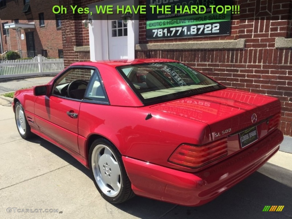 1996 SL 500 Roadster - Imperial Red / Parchment photo #87
