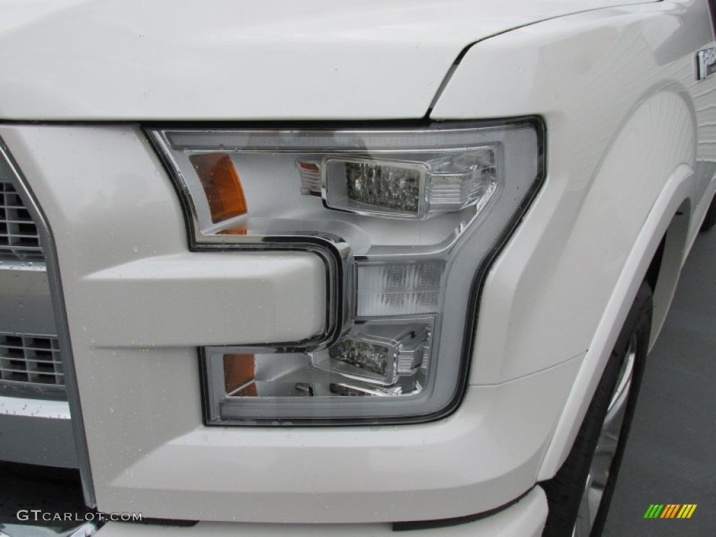 2015 F150 Platinum SuperCrew - White Platinum Tricoat / Platinum Brunello photo #9