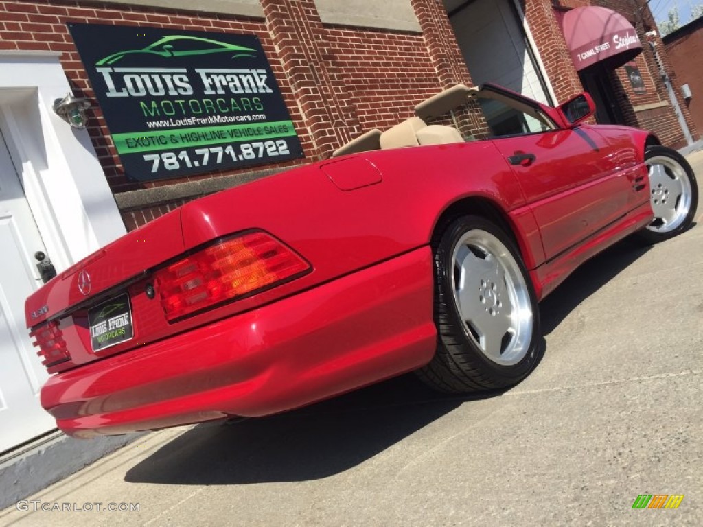 1996 SL 500 Roadster - Imperial Red / Parchment photo #111