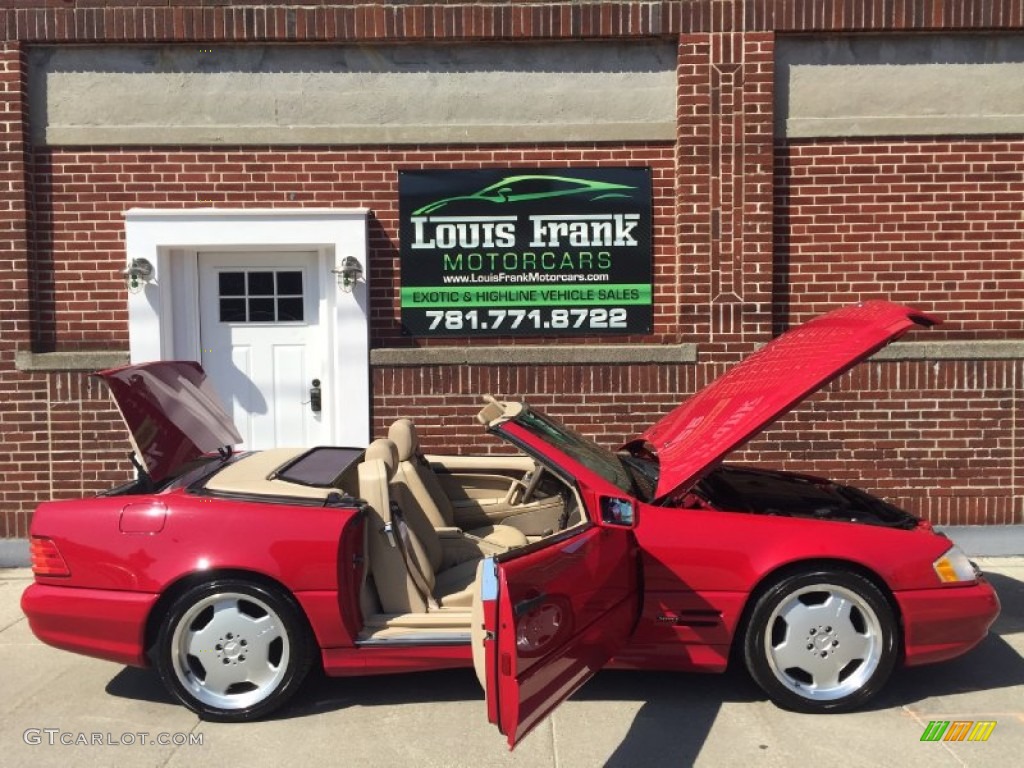 1996 SL 500 Roadster - Imperial Red / Parchment photo #112