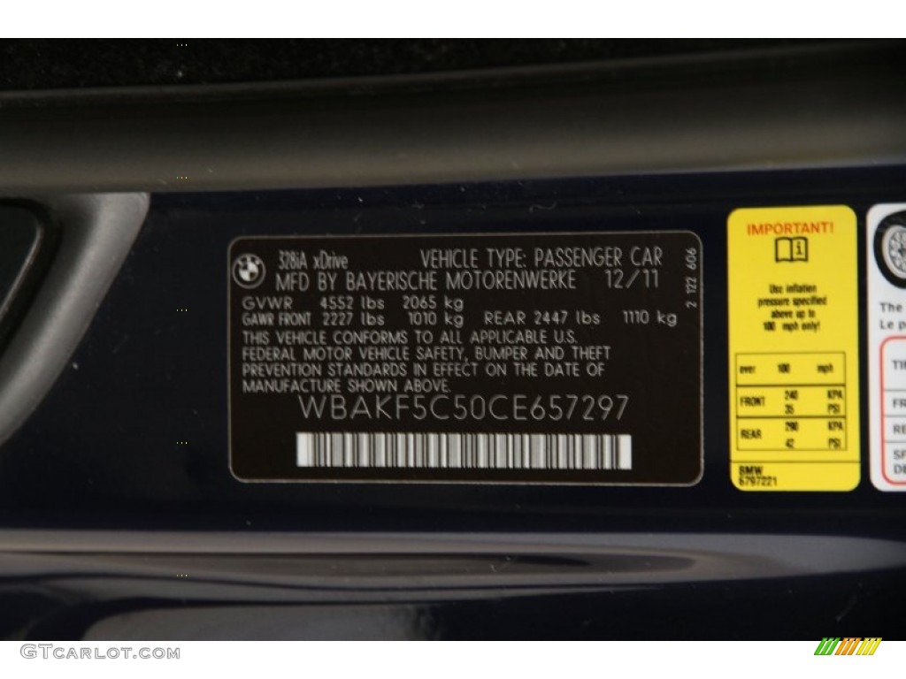 2012 3 Series 328i xDrive Coupe - Deep Sea Blue Metallic / Oyster/Black photo #16