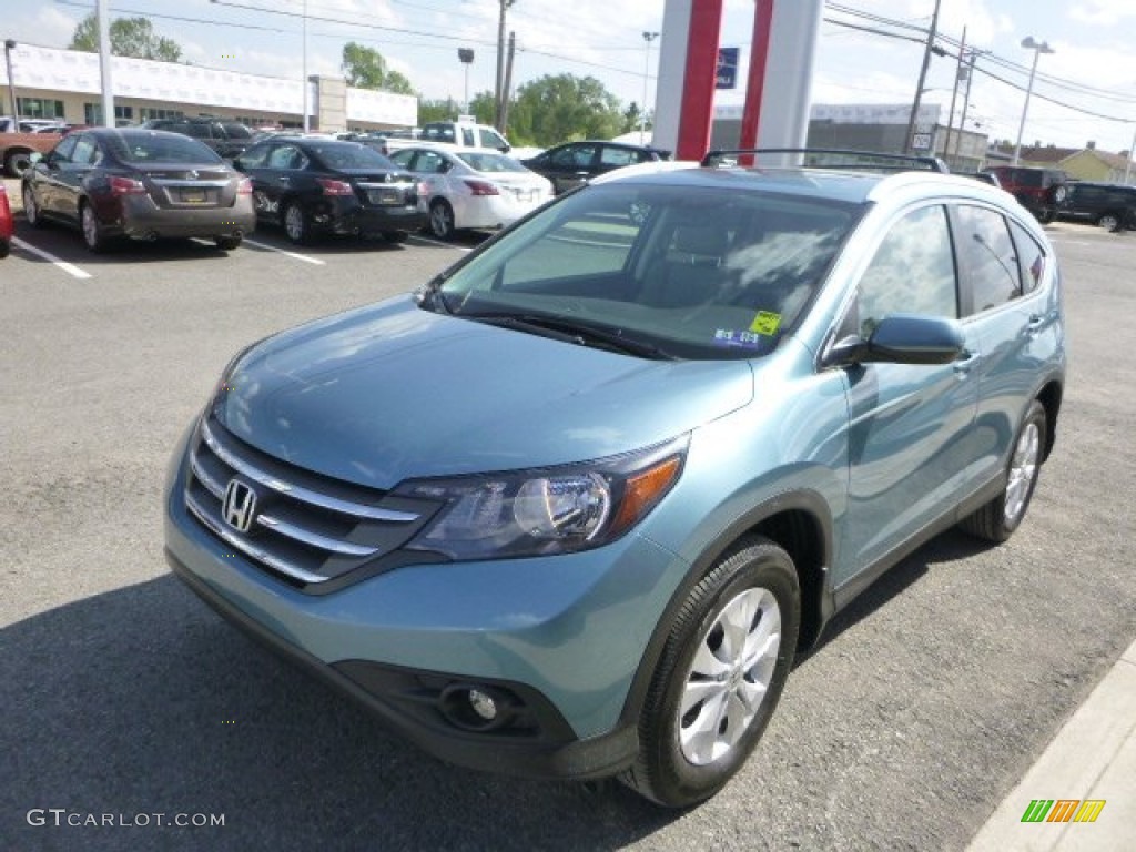 2014 CR-V EX-L AWD - Mountain Air Metallic / Beige photo #8