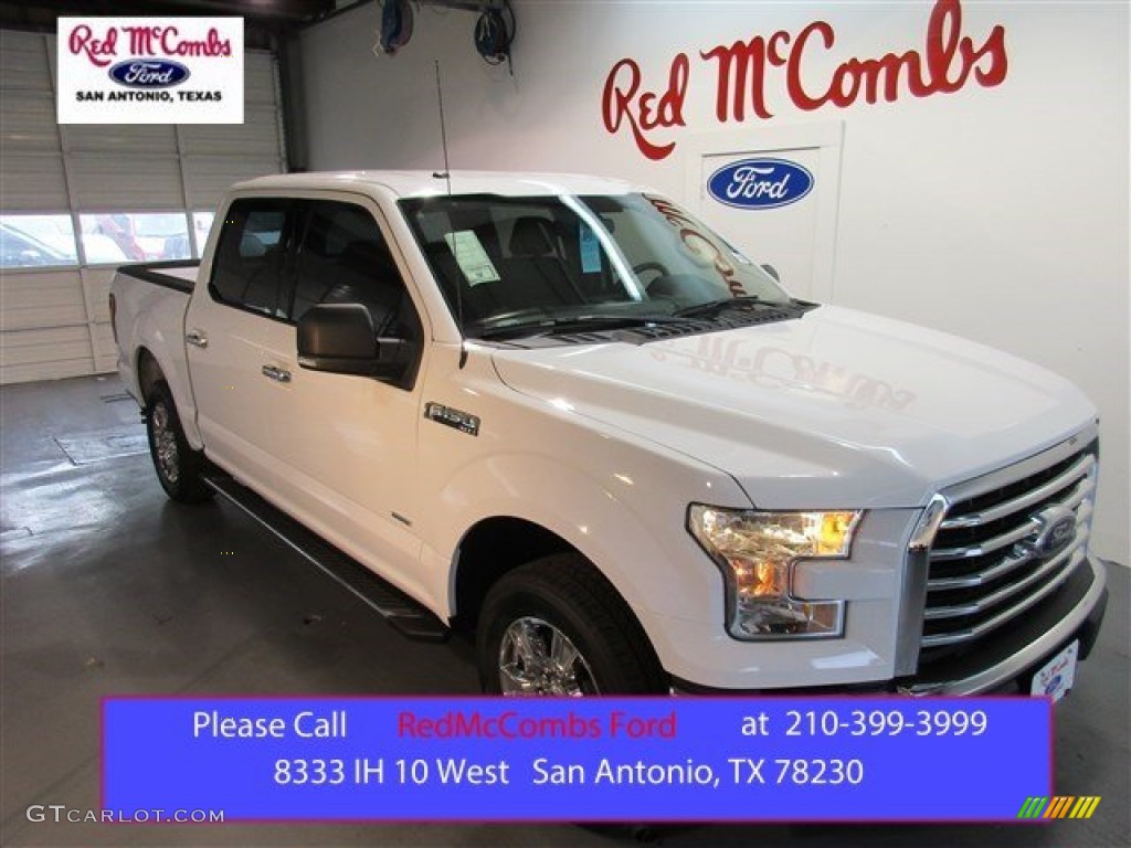 2015 F150 XLT SuperCrew - Oxford White / Medium Earth Gray photo #1