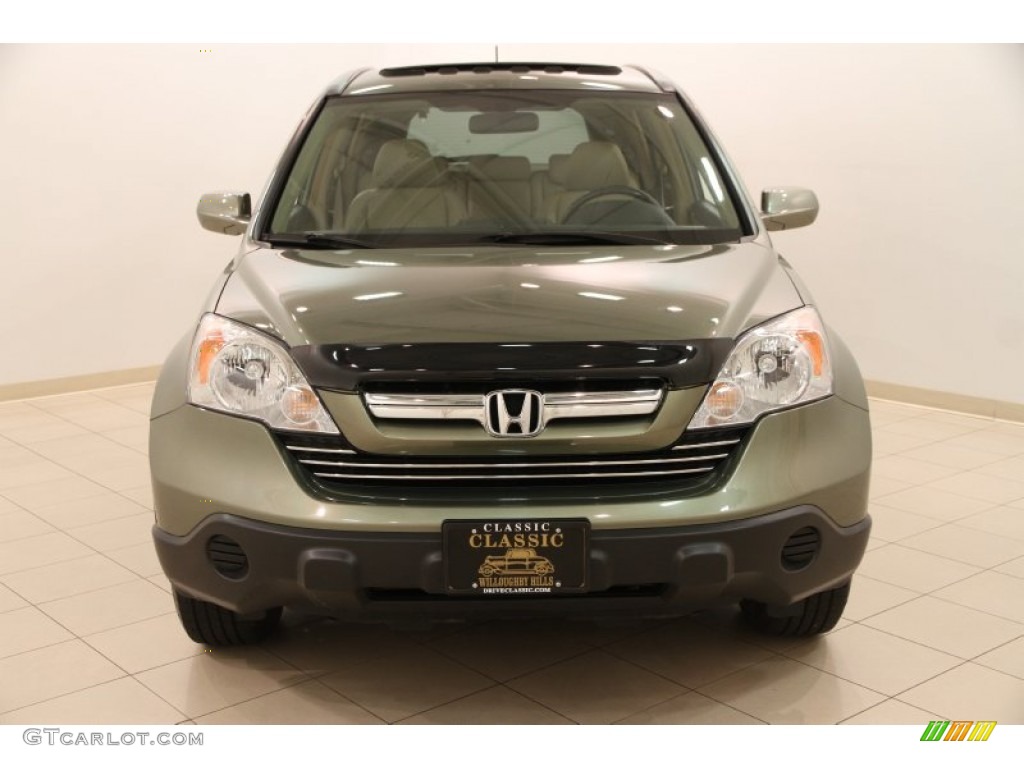 2009 CR-V EX-L 4WD - Green Tea Metallic / Ivory photo #2