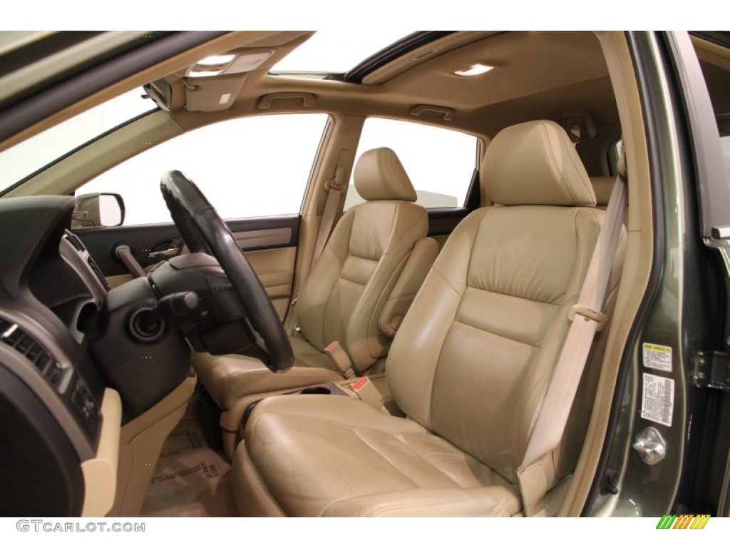 2009 CR-V EX-L 4WD - Green Tea Metallic / Ivory photo #5