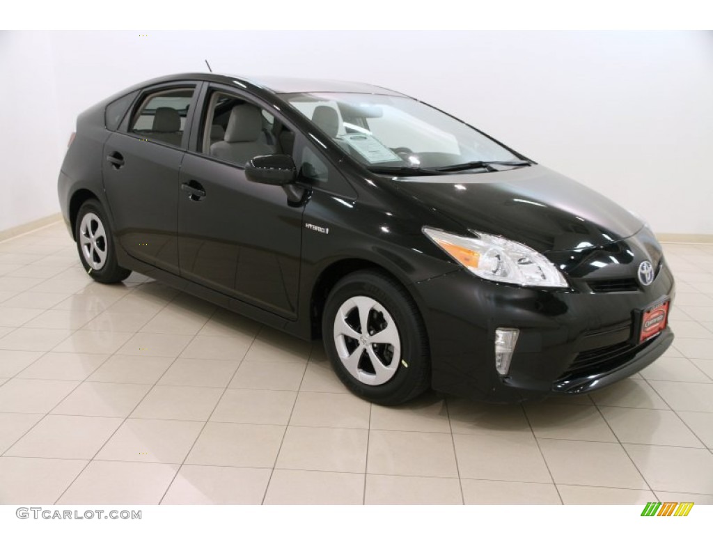 2012 Prius 3rd Gen Two Hybrid - Black / Misty Gray photo #1