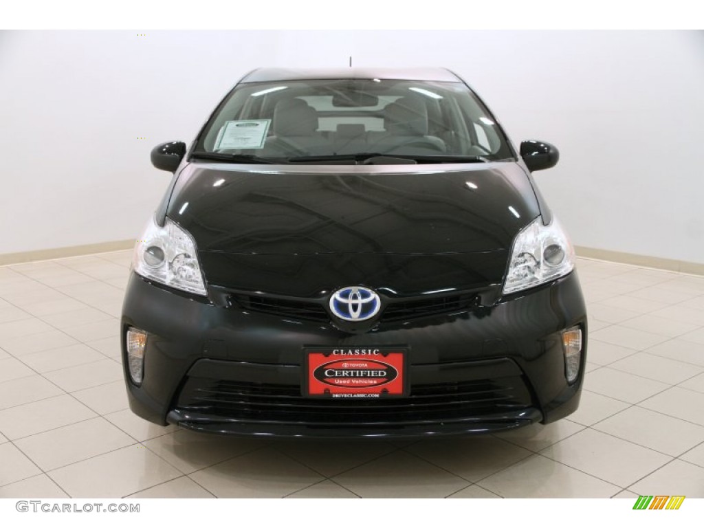 2012 Prius 3rd Gen Two Hybrid - Black / Misty Gray photo #2
