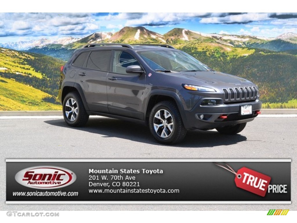 2014 Cherokee Trailhawk 4x4 - Brilliant Black Crystal Pearl / Morocco - Black photo #1