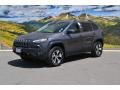 2014 Brilliant Black Crystal Pearl Jeep Cherokee Trailhawk 4x4  photo #5