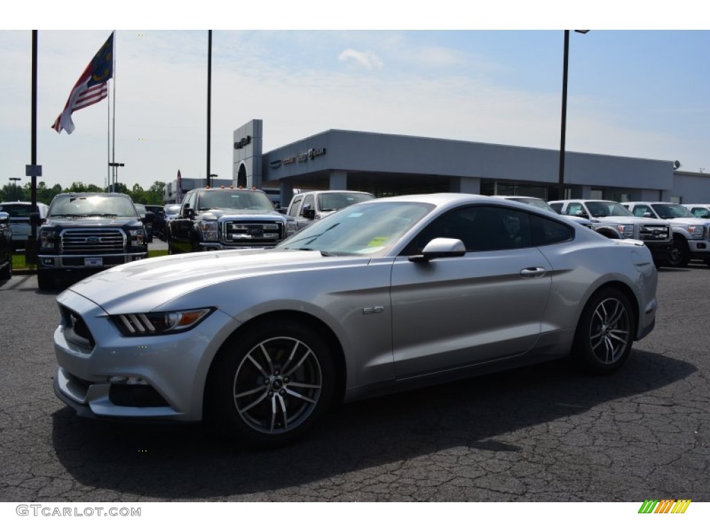 2015 Mustang GT Premium Coupe - Ingot Silver Metallic / Ebony Recaro Sport Seats photo #3