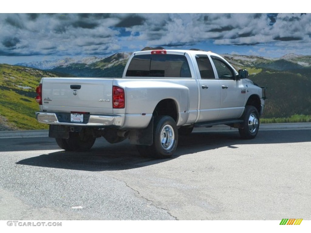 2008 Ram 3500 SLT Quad Cab 4x4 Dually - Bright Silver Metallic / Medium Slate Gray photo #3