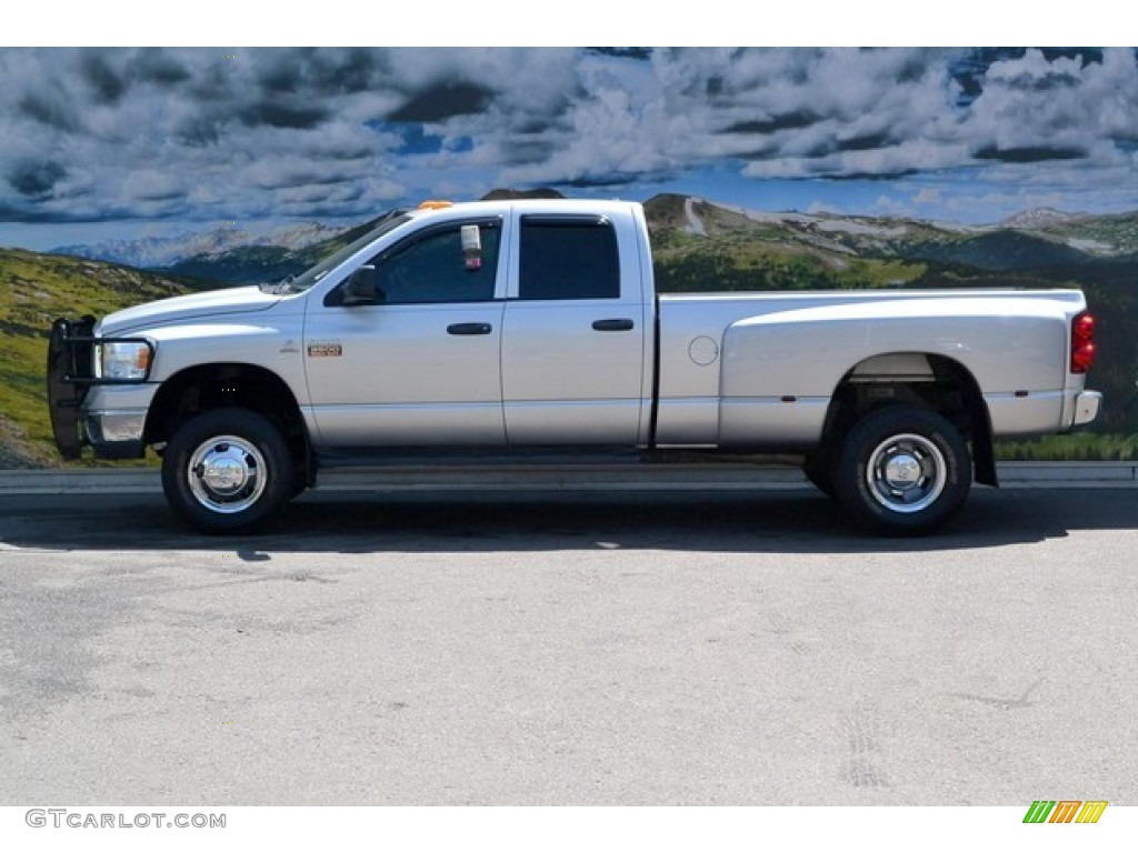 2008 Ram 3500 SLT Quad Cab 4x4 Dually - Bright Silver Metallic / Medium Slate Gray photo #6