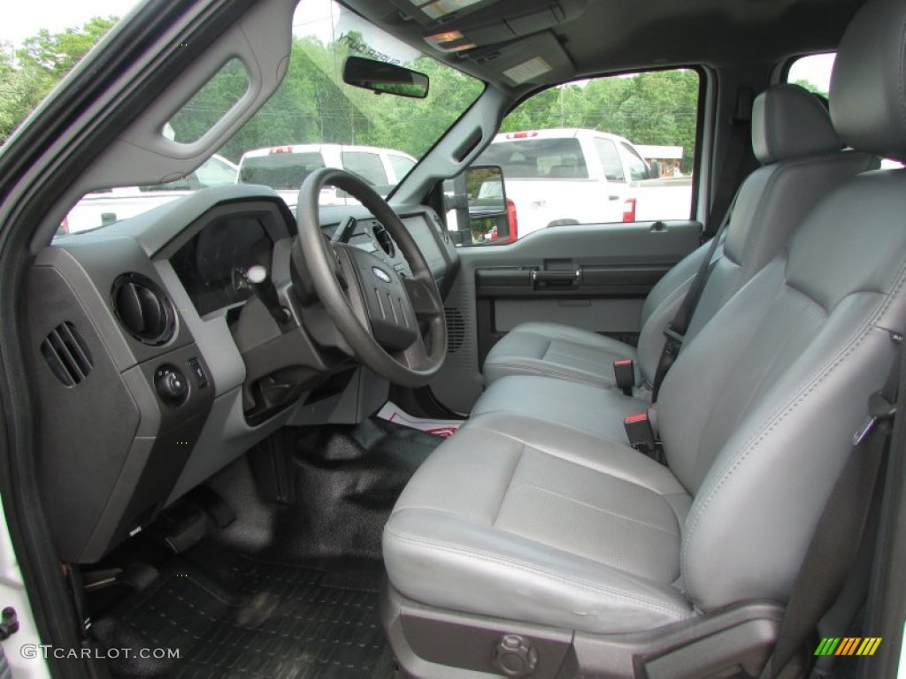 Steel Gray Interior 2011 Ford F250 Super Duty XL Crew Cab Photo #103883460