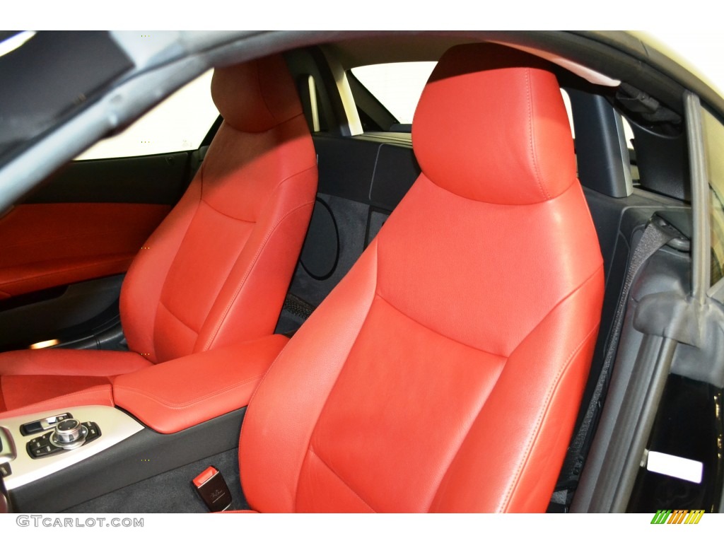 2012 Z4 sDrive28i - Jet Black / Coral Red photo #14