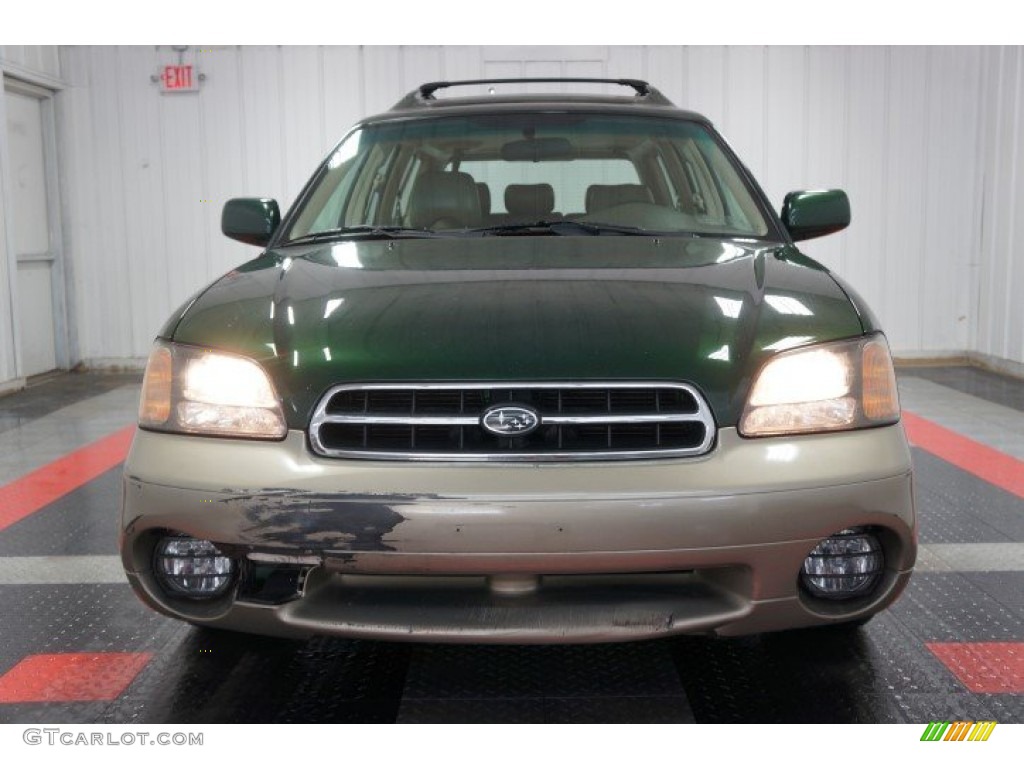 2000 Outback Limited Wagon - Timberline Green Pearl / Beige photo #4