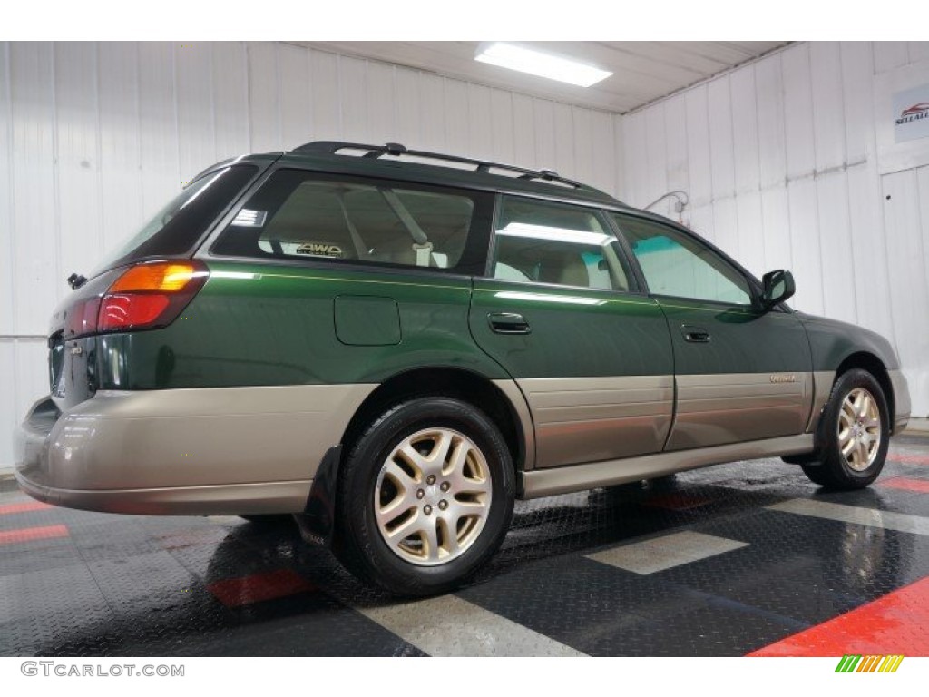 2000 Outback Limited Wagon - Timberline Green Pearl / Beige photo #7