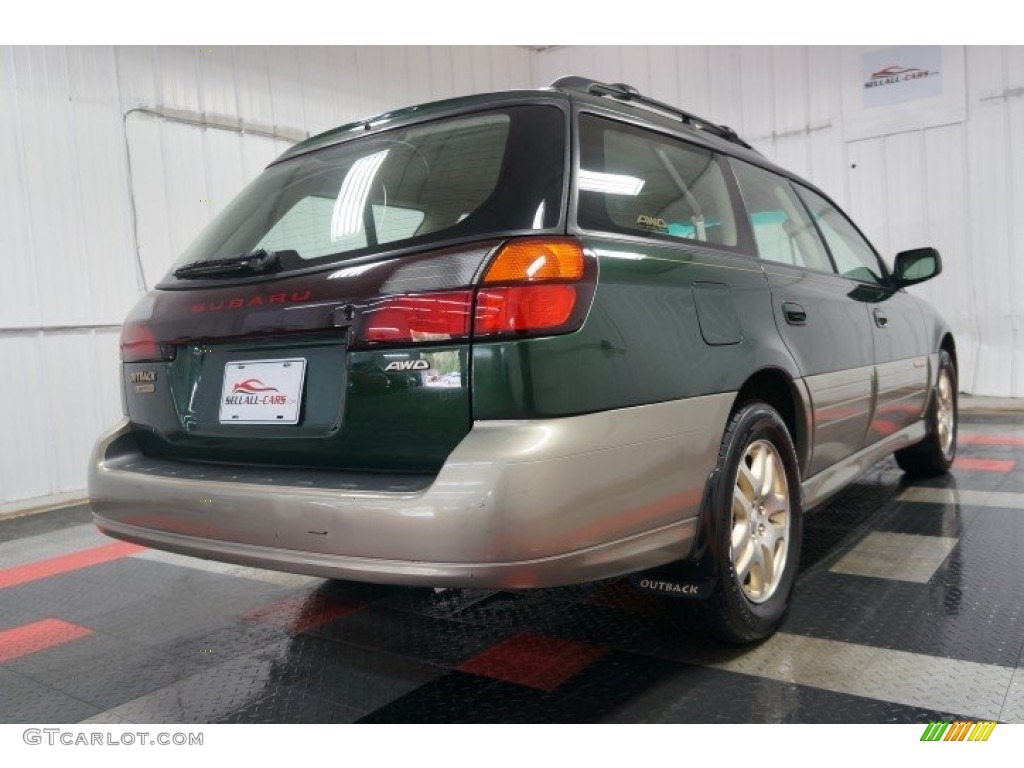 2000 Outback Limited Wagon - Timberline Green Pearl / Beige photo #8