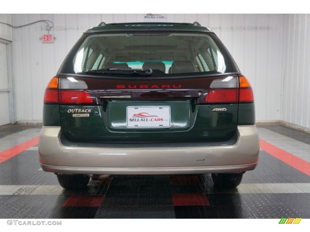 2000 Outback Limited Wagon - Timberline Green Pearl / Beige photo #9