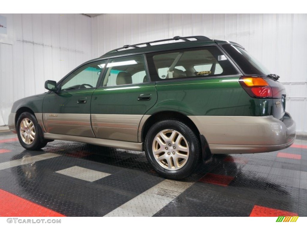 2000 Outback Limited Wagon - Timberline Green Pearl / Beige photo #11