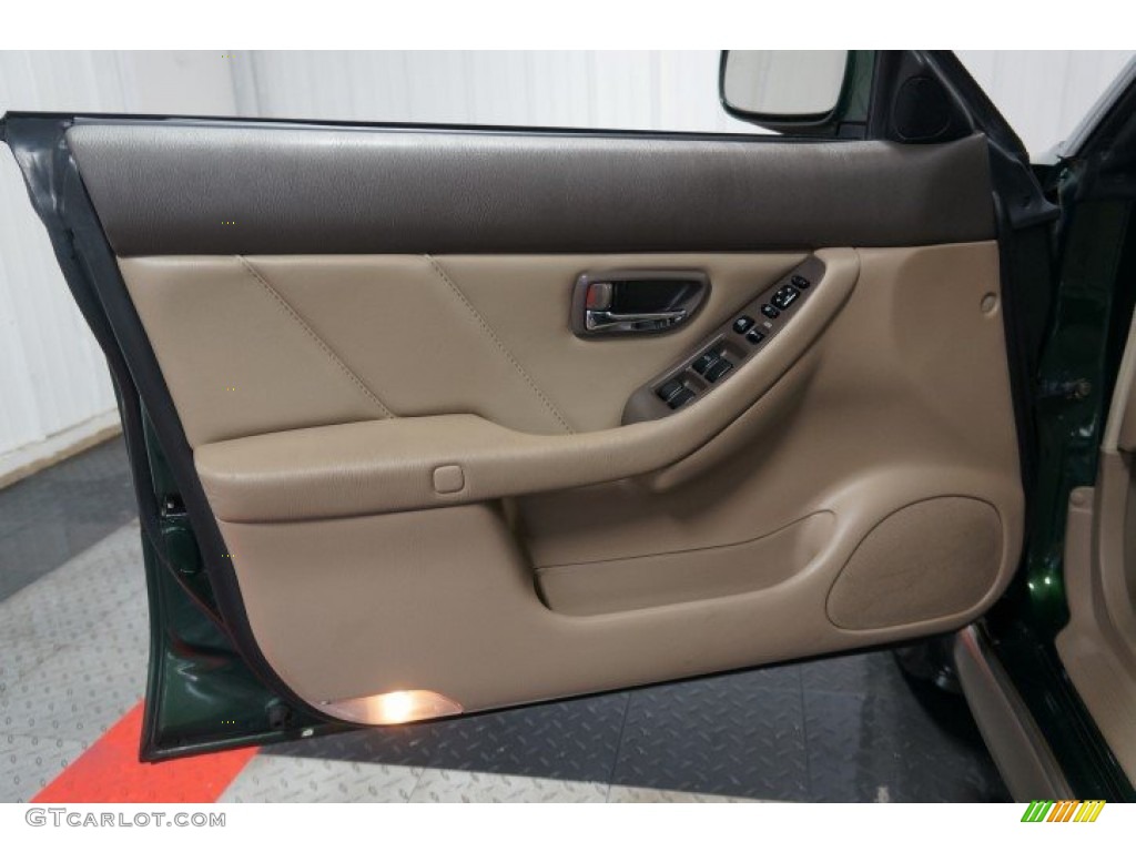 2000 Outback Limited Wagon - Timberline Green Pearl / Beige photo #12