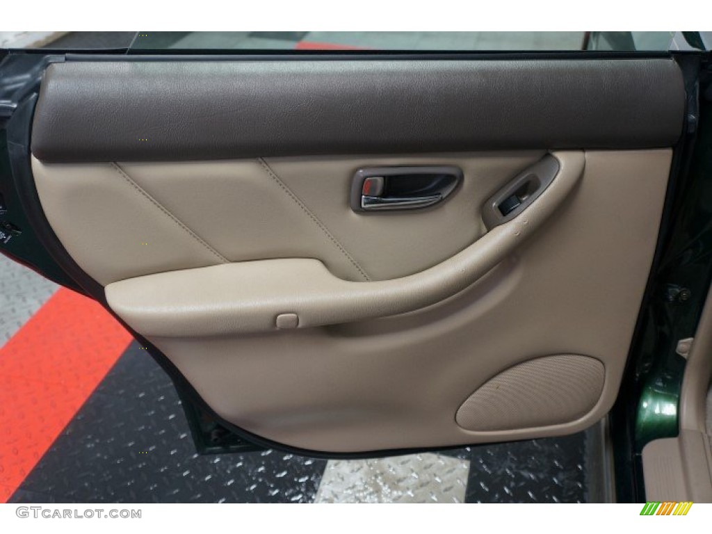 2000 Outback Limited Wagon - Timberline Green Pearl / Beige photo #15