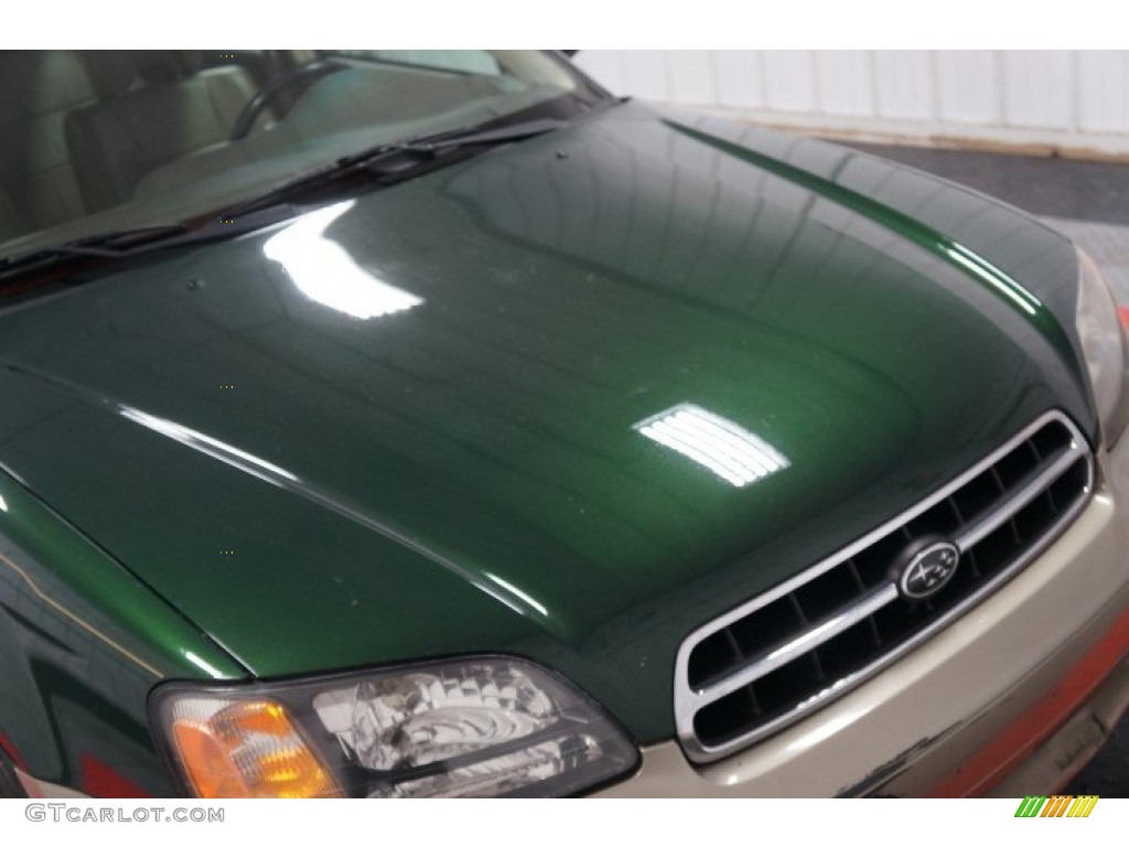 2000 Outback Limited Wagon - Timberline Green Pearl / Beige photo #46