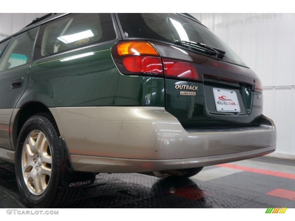 2000 Outback Limited Wagon - Timberline Green Pearl / Beige photo #59