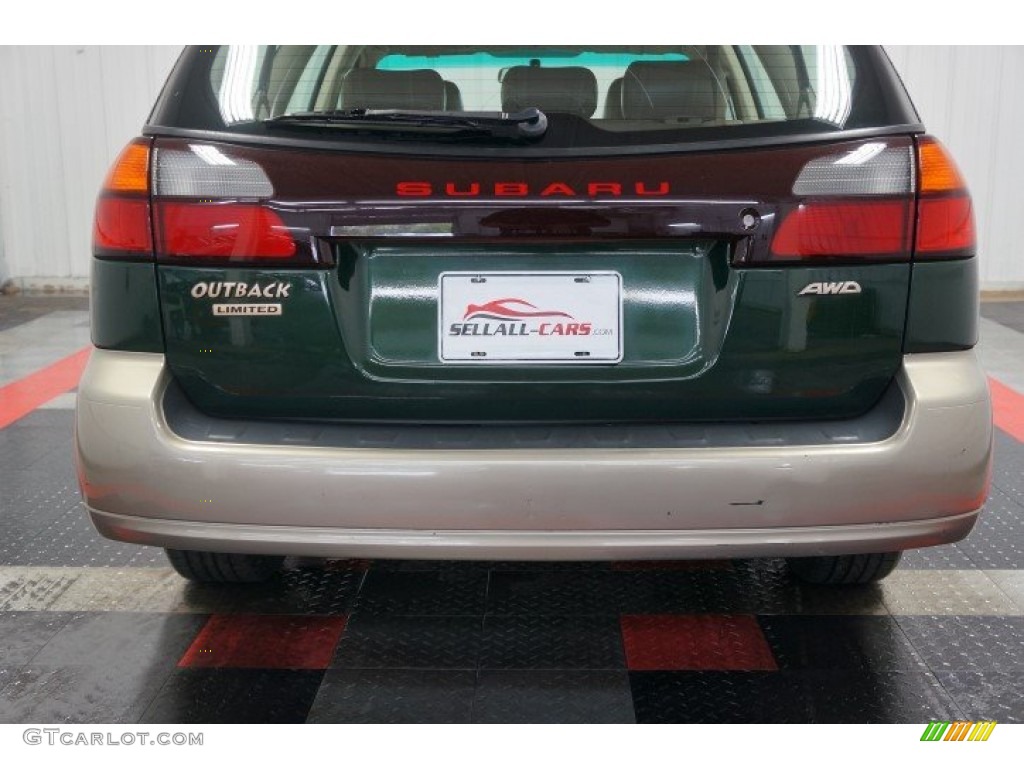 2000 Outback Limited Wagon - Timberline Green Pearl / Beige photo #61