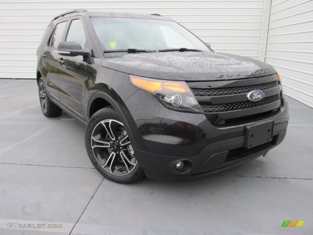 2015 Explorer Sport 4WD - Tuxedo Black / Sport Charcoal Black photo #1