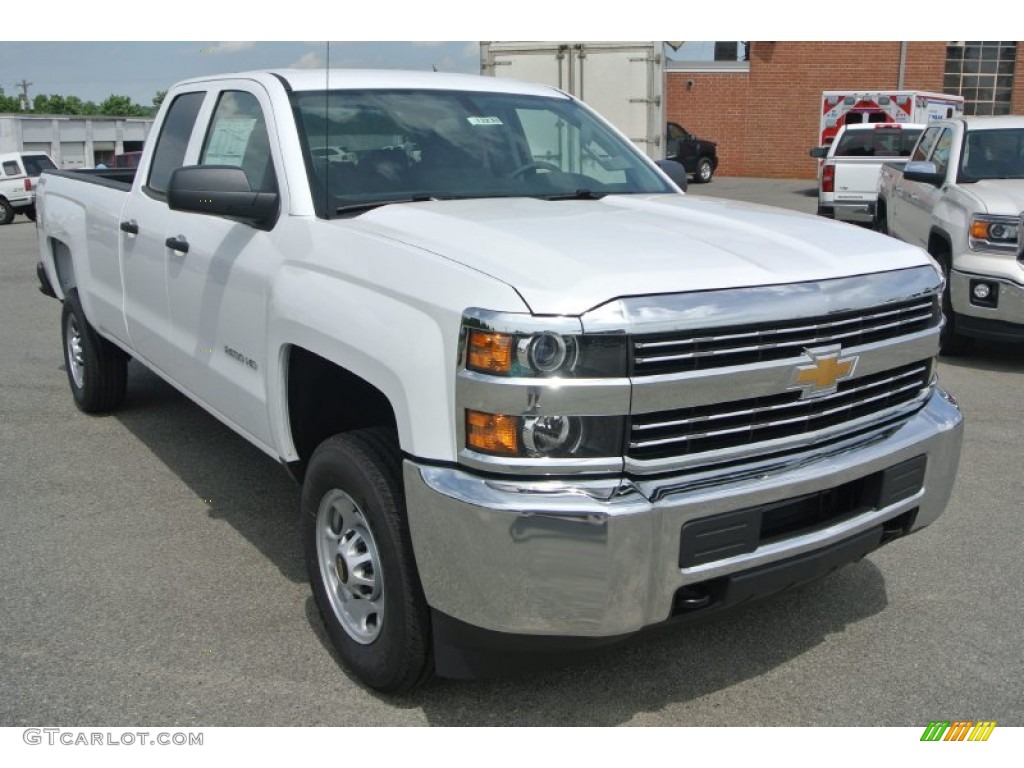 2015 Silverado 2500HD WT Double Cab 4x4 - Summit White / Jet Black/Dark Ash photo #1