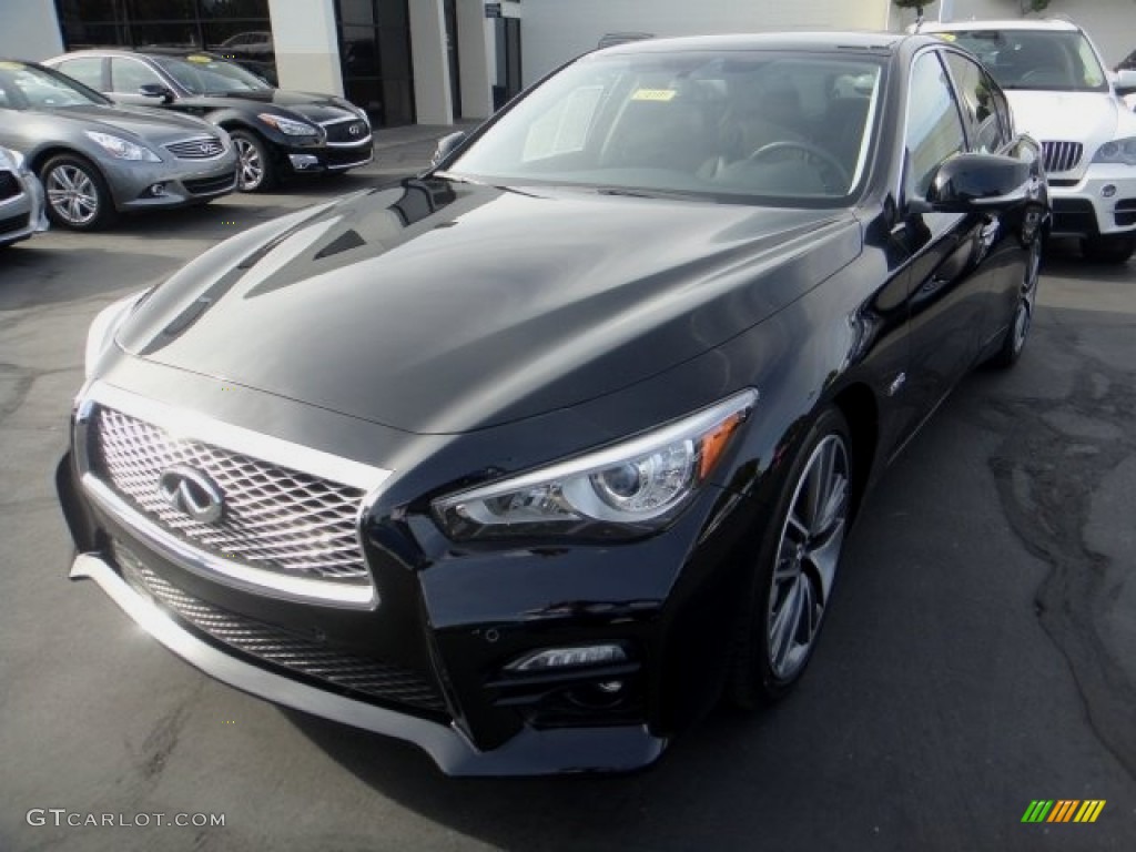 2014 Q 50S Hybrid - Black Obsidian / Graphite photo #1