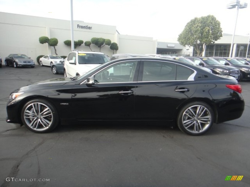 Black Obsidian 2014 Infiniti Q 50S Hybrid Exterior Photo #103911425