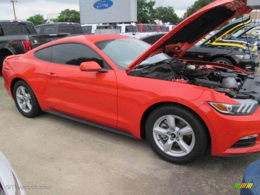 2015 Mustang V6 Coupe - Competition Orange / Ebony photo #1