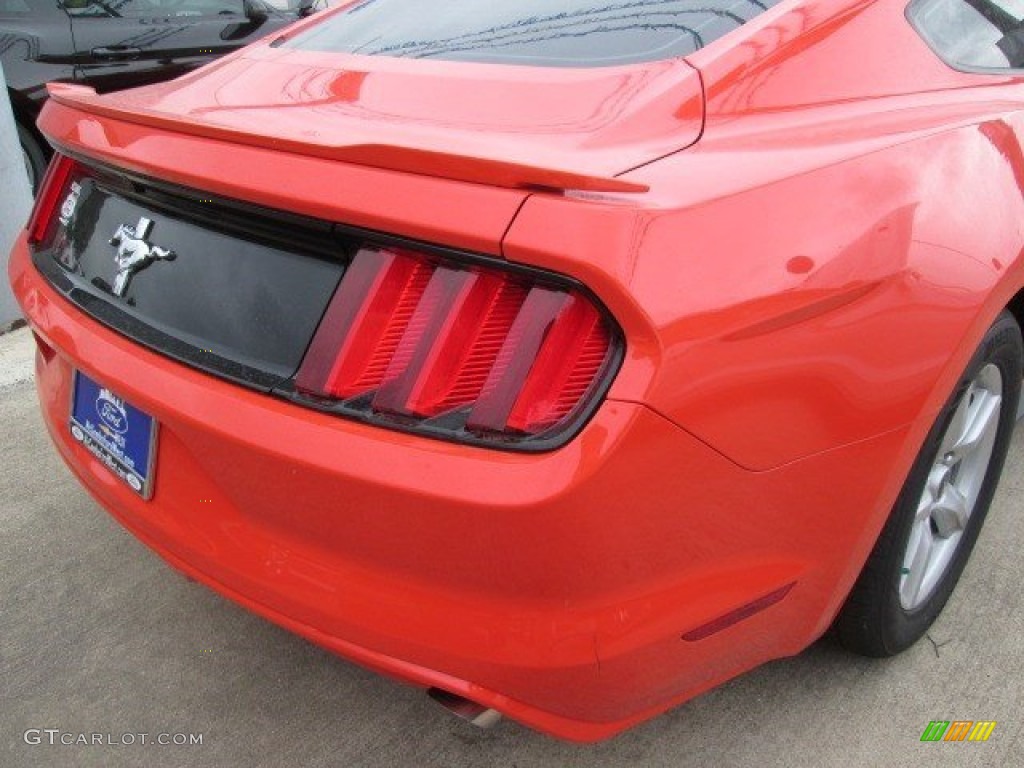 2015 Mustang V6 Coupe - Competition Orange / Ebony photo #12