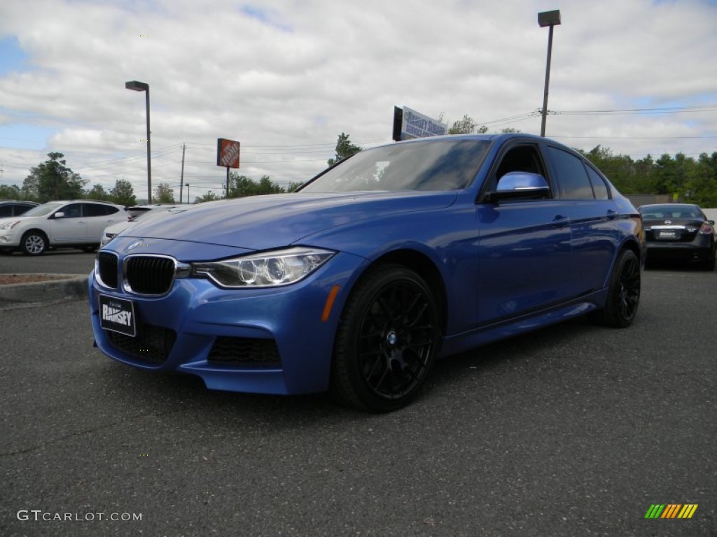 2014 3 Series 335i xDrive Sedan - Estoril Blue / Oyster/Black photo #1